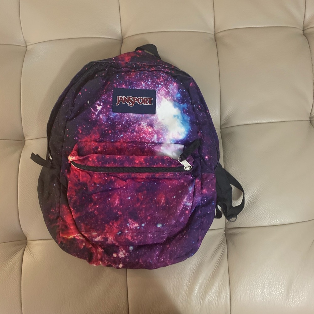 Jan sport space theme book bag unisex